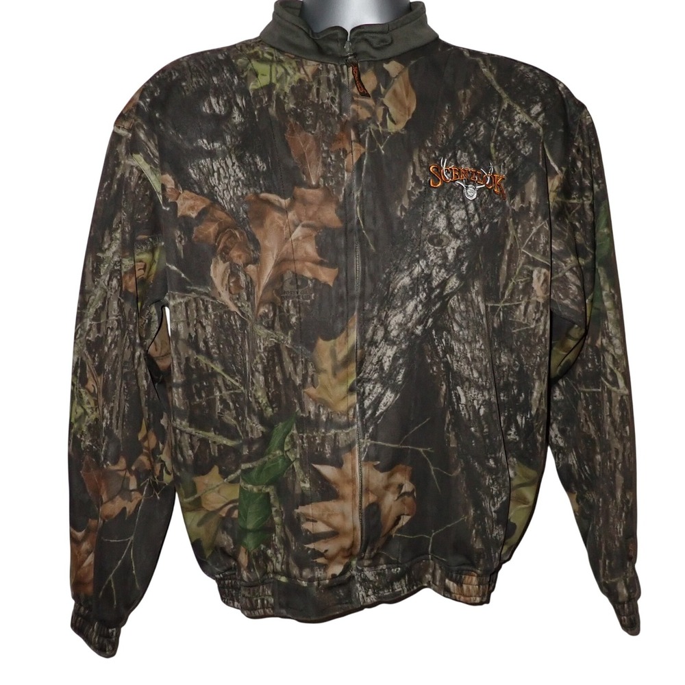 Scent-Lok Camouflage Jacket Mens M Zip Stretch Hunting Outdoor‎
